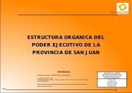 ESTRUCTURA ORGANICA DEL PODER EJECUTIVO DE LA PROVINCIA DE SAN JUAN