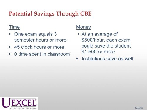 A Whole Lot of Testing Going On UExcel and Excelsior College Examinations