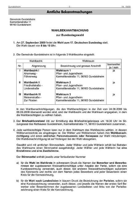 Einladung zur Sitzung des Gemeinderates Gundelsheim am Montag ...