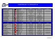 Le Mans Series 2008 - full season entry list - Ayari Soheil