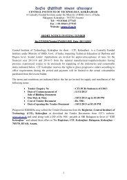 CENTRAL INSTITUTE OF TECHNOLOGY ... - CIT, Kokrajhar...