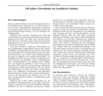 150 Jahre Eisenbahn im Landkreis Lindau - edition inseltor lindau