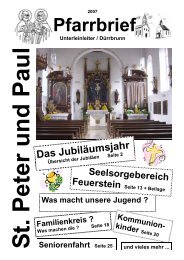 Pfarrbrief 2007 - St. Peter und Paul Unterleinleiter