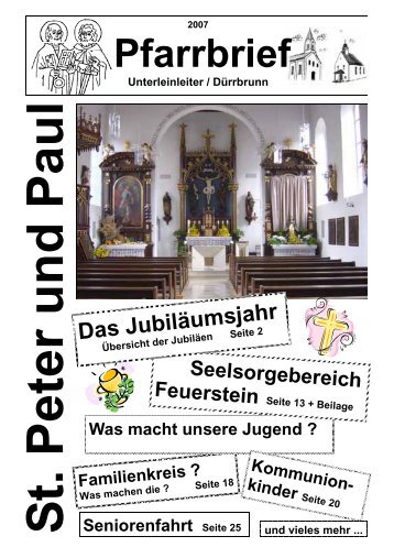 Pfarrbrief 2007 - St. Peter und Paul Unterleinleiter