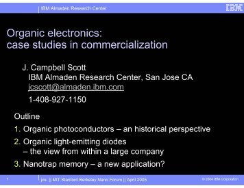 Organic electronics case studies in commercialization