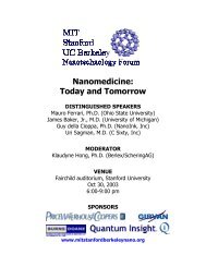 Nanomedicine Today and Tomorrow
