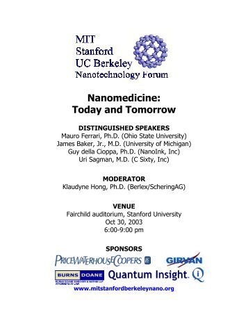 Nanomedicine Today and Tomorrow