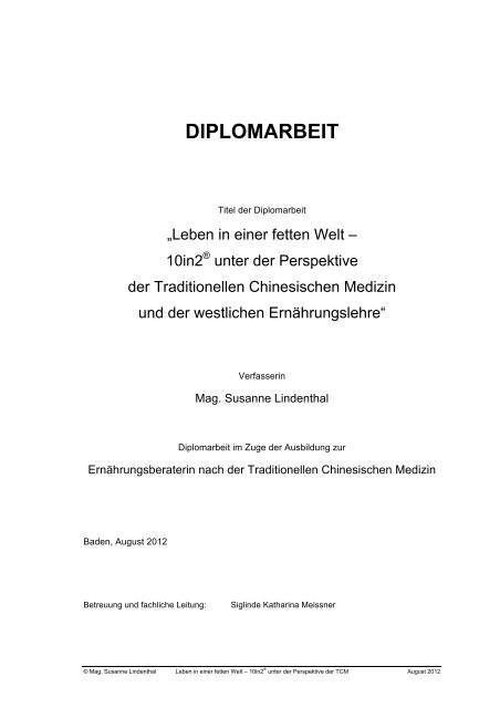 DIPLOMARBEIT - Was ist 10in2?