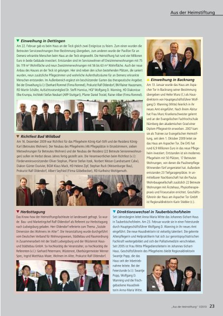 Das Magazin 1/2010 - Evangelische Heimstiftung