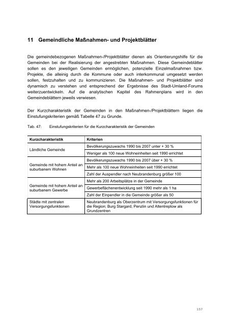 Rahmenplan Stadt-Umland-Raum Neubrandenburg