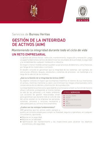 GESTIÓN DE LA INTEGRIDAD DE ACTIVOS (AIM)