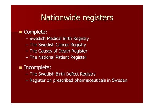 Swedish registers