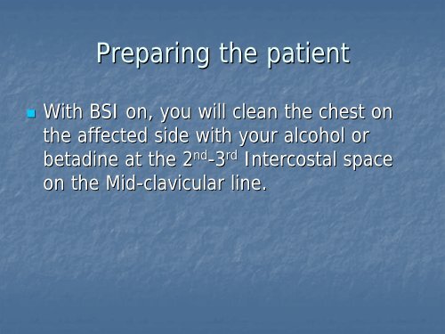 Needle Thoracostomy (Pleural Decompression)