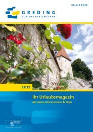 Ihr Urlaubsmagazin 2012 - Stadt Greding