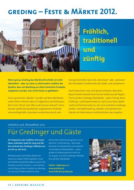 Ihr Urlaubsmagazin 2012 - Stadt Greding