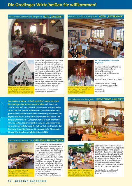 Ihr Urlaubsmagazin 2012 - Stadt Greding