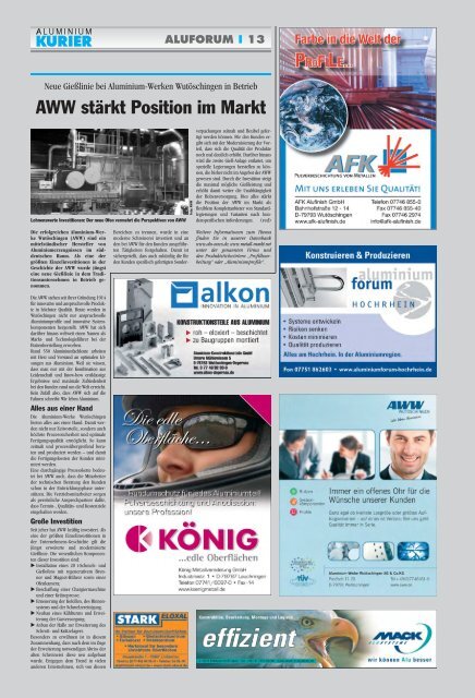 Ausgabe 1/2010 - Alu-News