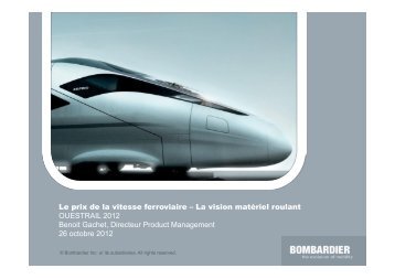 Exposé Benoit Gachet, Bombardier - Ouestrail