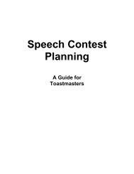 Speech Contest Planning