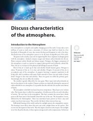 Discuss characteristics of the atmosphere
