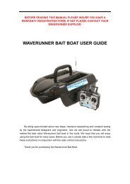 WAVERUNNER BAIT BOAT USER GUIDE