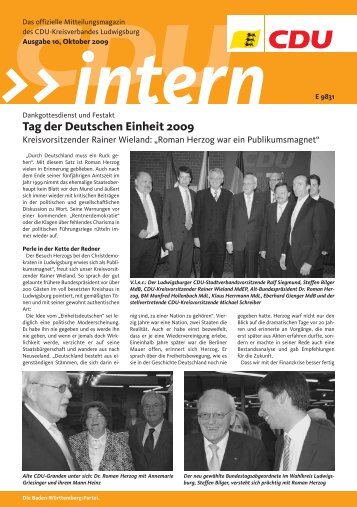 Tag der Deutschen Einheit 2009 - CDU Stadtverband Vaihingen/Enz