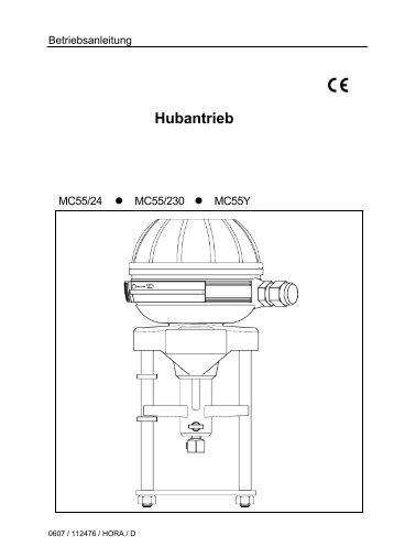 HORA Holter Regelarmaturen - MC55/24_MC55/230_MC55Y