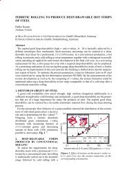 ferritic rolling to produce deep-drawable hot strips of steel - metal 2013