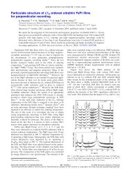 Particulate structure of L10 ordered ultrathin FePt films for ...