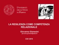 LA RESILIENZA COME COMPETENZA RELAZIONALE