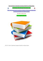 HCS 578 Week 5 Individual Assignment Health Care Reform Paper/snaptutorial