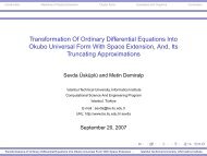 Transformation Of Ordinary Differential Equations Into Okubo ...