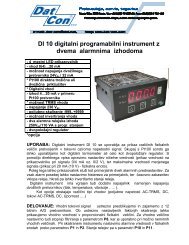 DI 10 digitalni programabilni instrument z dvema alarmnima izhodoma