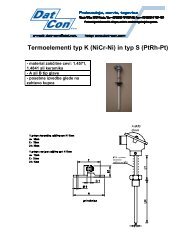 Termoelementi typ K (NiCr-Ni) in typ S (PtRh-Pt)