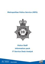 Information pack - Metropolitan Police Careers