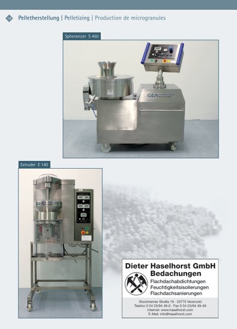 Granulation - Rottendorf Pharma GmbH