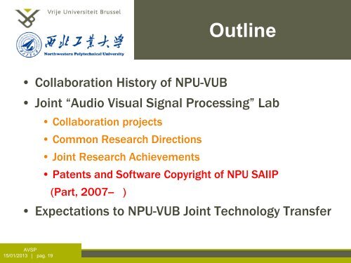 Collaboration History between NPU-VUB