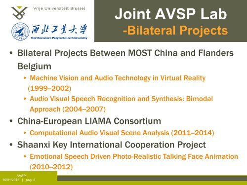 Collaboration History between NPU-VUB