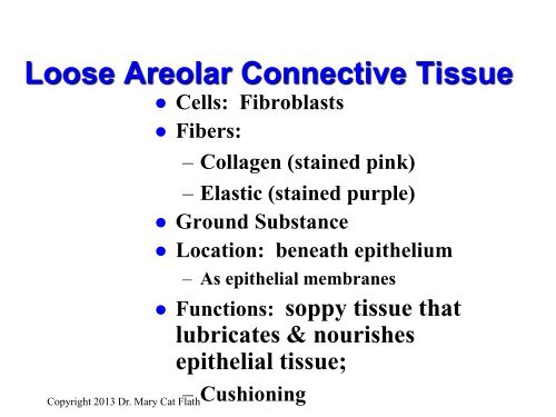 HISTOLOGY PRACTICE QUIZ For each tissue