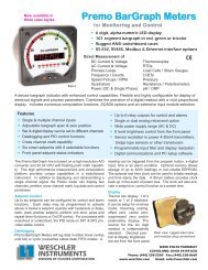 Premo Bargraph Meter data sheet - Categories - Weschler Instruments