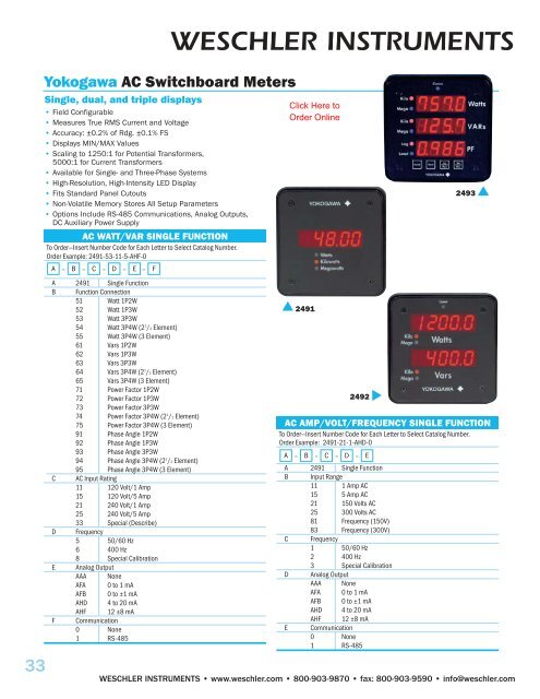 WESCHLER INSTRUMENTS