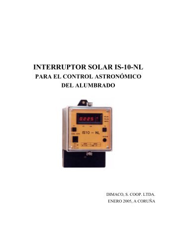 INTERRUPTOR SOLAR IS-10-NL