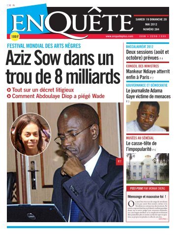 Aziz Sow dans un trou de 8 milliards