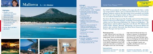 Hotel Tres Playas Mallorca 5. – 12. Oktober - Monika Fasnacht