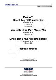 EzWay Direct Taq PCR MasterMix Direct Hot Taq ... - Koma Biotech