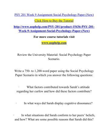 PSY201Week9Social_Psychology_Paper_Scenario