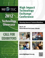 call for exhibitors - High Impact Technology Exchange Conference