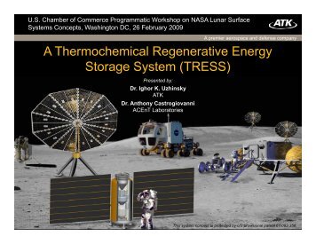 A Thermochemical Regenerative Energy Storage System (TRESS)