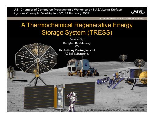 A Thermochemical Regenerative Energy Storage System (TRESS)