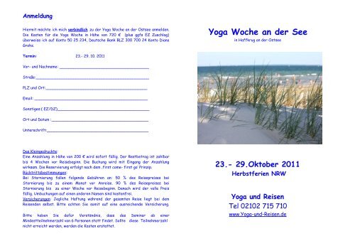 Yoga Woche an der See - Haus am Meer